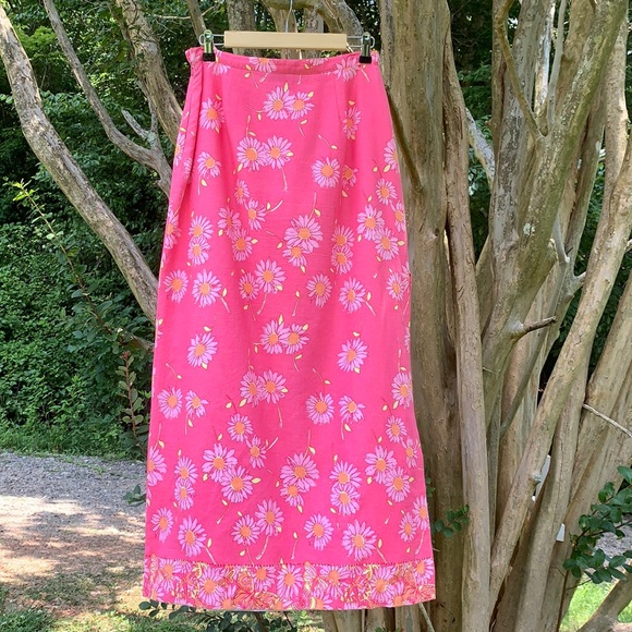 Lilly Pulitzer Dresses & Skirts - Lily Pulitzer Floral Linen Blend Maxi Skirt